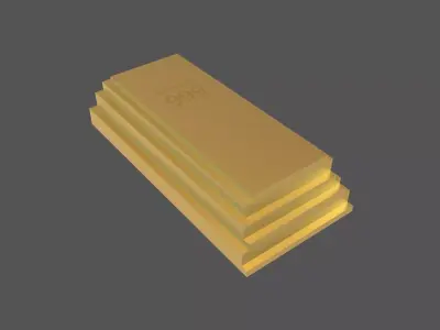 Voxel Gold Bars v1 002 Low-poly 3D model
