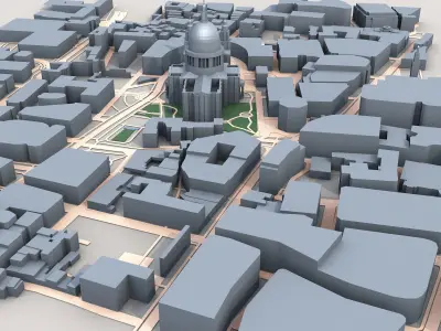 St Paul Cathedral in London  3D model