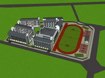 Region-City-School 01 3D model