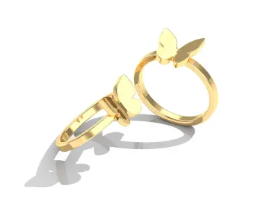 Sweet Butterfly Ring  Free 3D print model