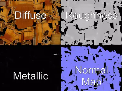 Medieval Sandstone Castle model pack Low-poly 3D model