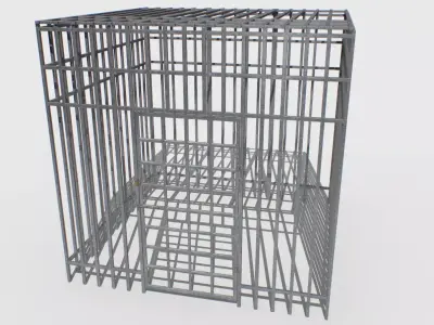 Basement Jail Storage or Cell Pack 4 Low-poly 3D model