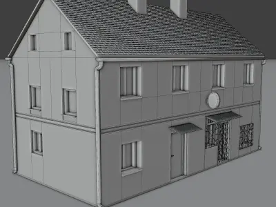 3D Old village store east europe Game Ready Low-poly 3D model