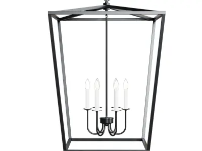 Living District Maddox 6 Light Chandelier 3D model