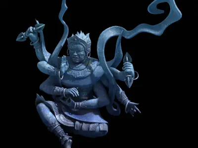 Magic Palace - Religion - Buddha stone 01 3D model