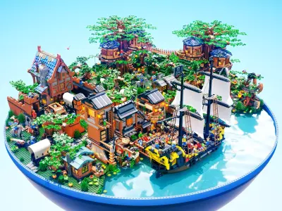 Lego island 3D model