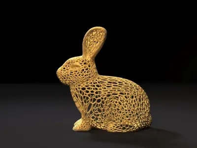 Rabbit Voronoi 3D print model