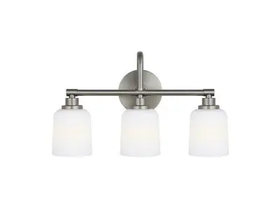 Randwick Satin Nickel Vanity Light - 2 Colour 3D model