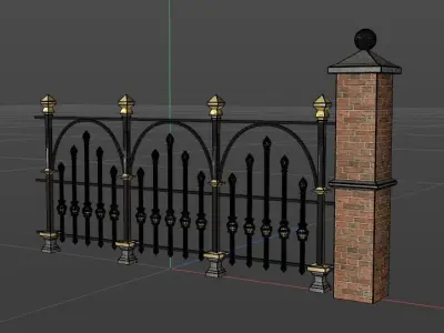 American Fence Free 3D model
