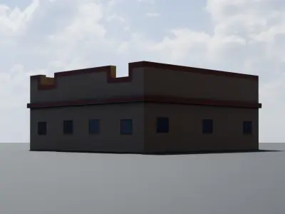 Restaurant Inspired By Los Pollos Hermanos Game Ready Low Poly Low-poly 3D model