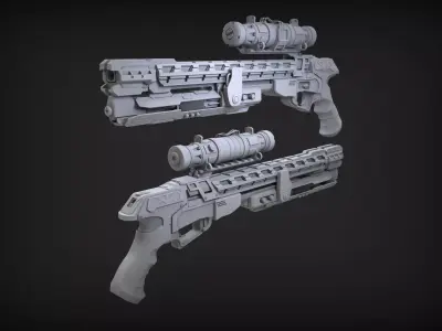 Sci-Fi Weapon 3D model
