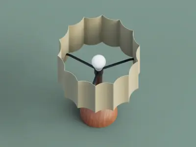 Natural lamp set Low-poly 3D model