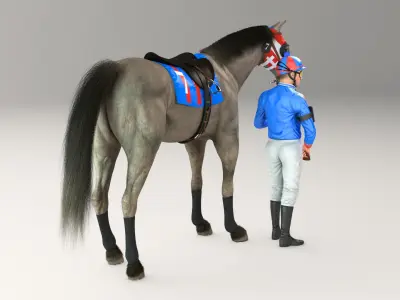  Racehorse and Jockey HQ 006 Standard License 