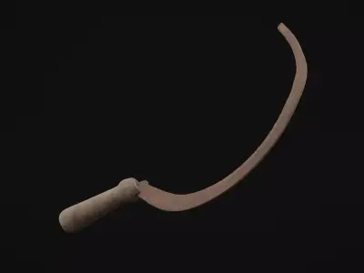 Rusty Sickle Low-poly 3D model