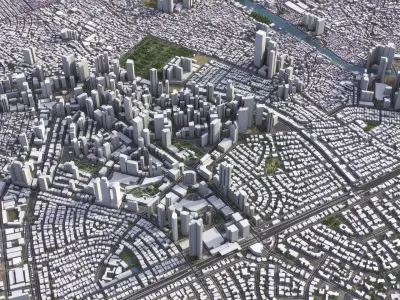 Makati - 3D City Model Low-poly 3D model