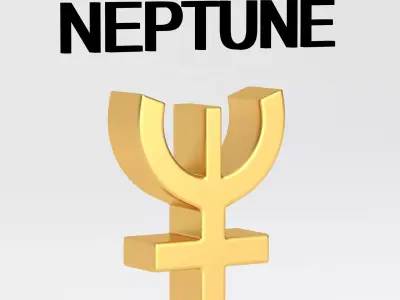 astrological sign solar system NEPTUNE 3D model