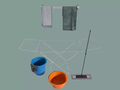 Bathroom Decorations Low-poly 3D model