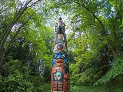 Totem Pole 3D Printable Sculptural Model  Culture Inspired Low-poly 3D model