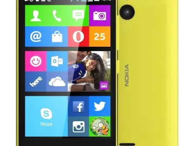 Nokia X2 Dual SIM yellow 3D model
