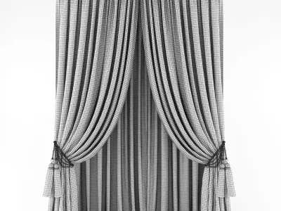 Curtains curtain Low-poly 3D model 3