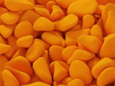 Pebble road color 3D model