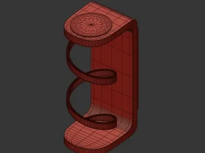 Swirl Integrated LED Outdoor Wall Light 3D model