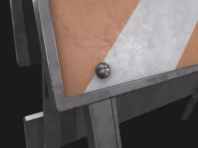 Road barrier 3D low poly Low-poly 3D model