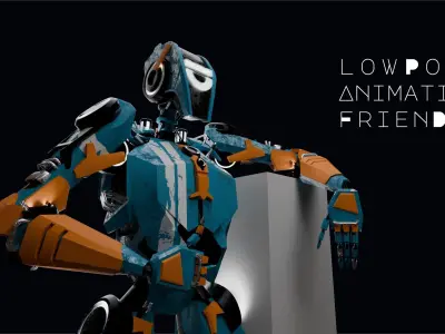 ROBOT CHARACTER  Low-poly 3D model