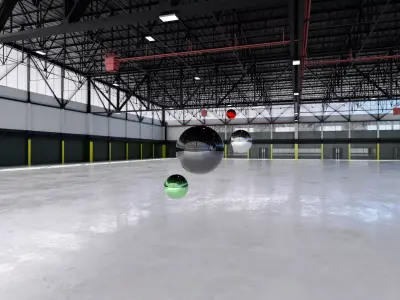 HDRI - Airplane Hangar Interior 12 Texture
