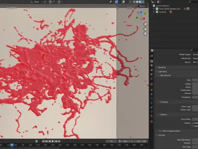 Swirly Blood Splatter Vol2 1 3D model