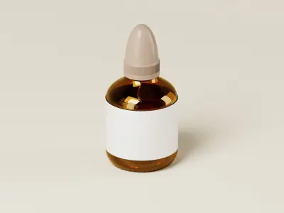 Good description for Amber Cosmetic Bottle 3D Model Buyer Low-poly 3D model