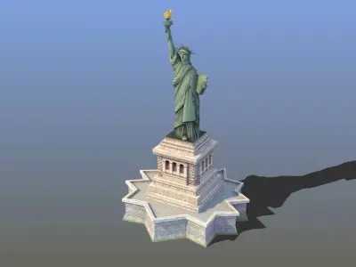 Statue of Liberty VR Low-poly 3D model