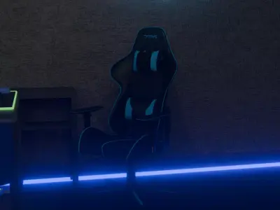 simple game room Low-poly 3D model