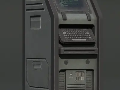 Sci-fi Terminal Low-poly 3D model