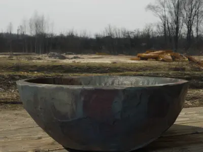 Ceramic bowl Low-poly 3D model