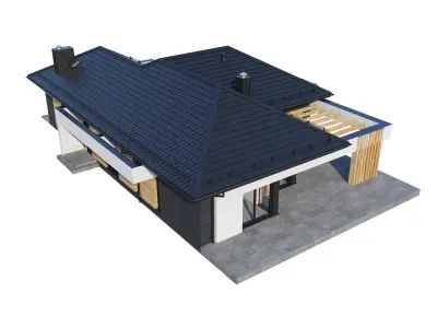 Modern house Delly with BLENDER file 3D model