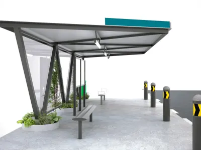 BUS SHELTER 3D model