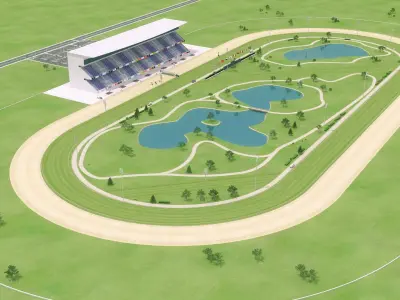  Realistic Horse Track Detailed Scane 
