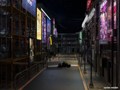 Cyberpunk 2041 Low-poly 3D model