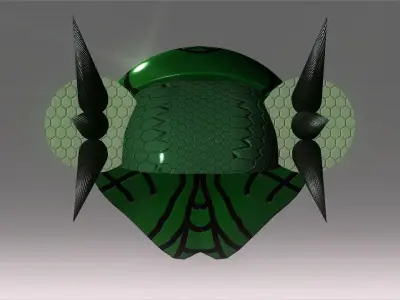 Bug Mask Space Ship Low-poly 3D model