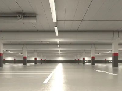 Underground Parking Garage 1 3D model