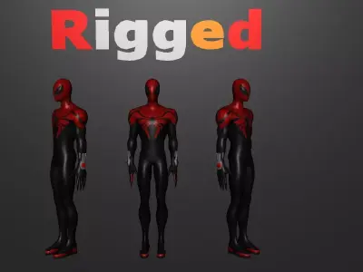 Spiderman Superior Rigged Low-poly 3D model