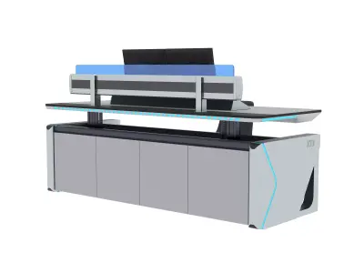Control Room Desk  04 3D model