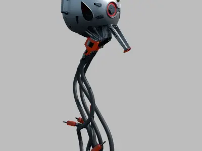 Ball Droid Robot Sci Fi 3D model