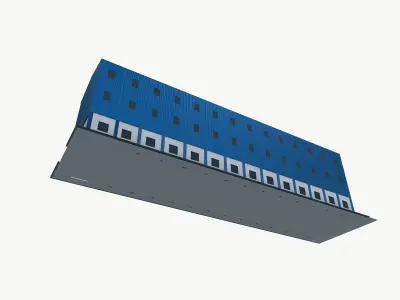Industrial warehouse 3D model