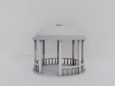 Roman Gazebo A08 Low-poly 3D model