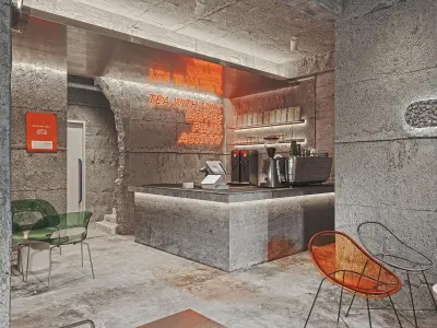 restaurant cafe  interior   3D model