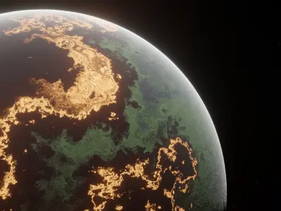 Planet Space Ready to game Low-poly 3D model