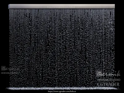 Waterfall Wall Rain Curtain Fountains 3D model
