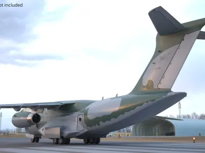  Embraer Millennium C 390 Military Aircraft Camo Simplified 